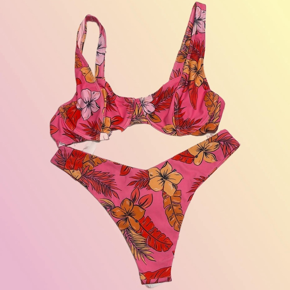 Kulani Kinis Pink Floral Bikini